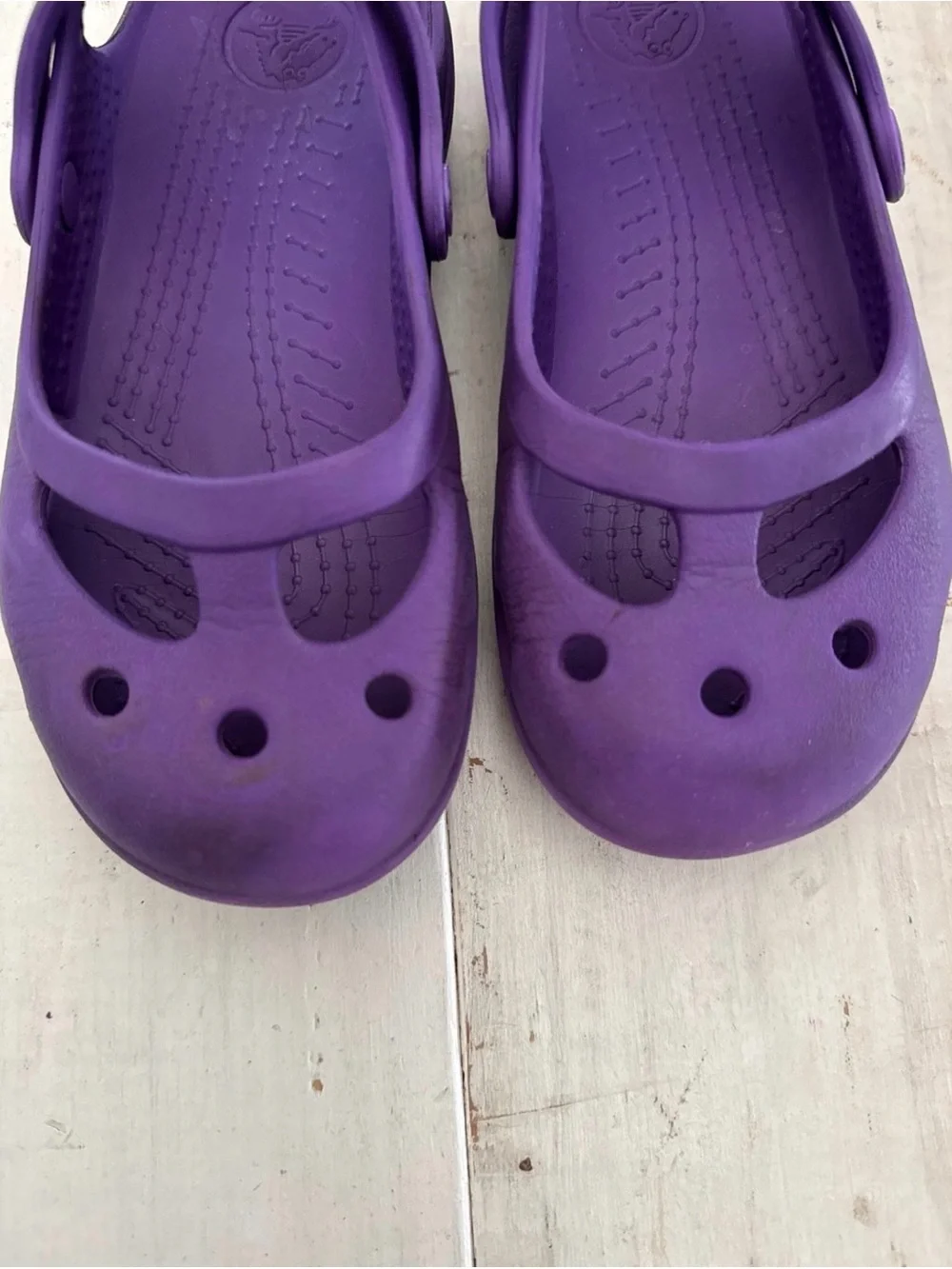 CROCS Kids Purple Mary Jane Water Shoes